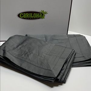 NWOT Cariloha Bamboo Sateen 2 Pillow Shams - Onyx